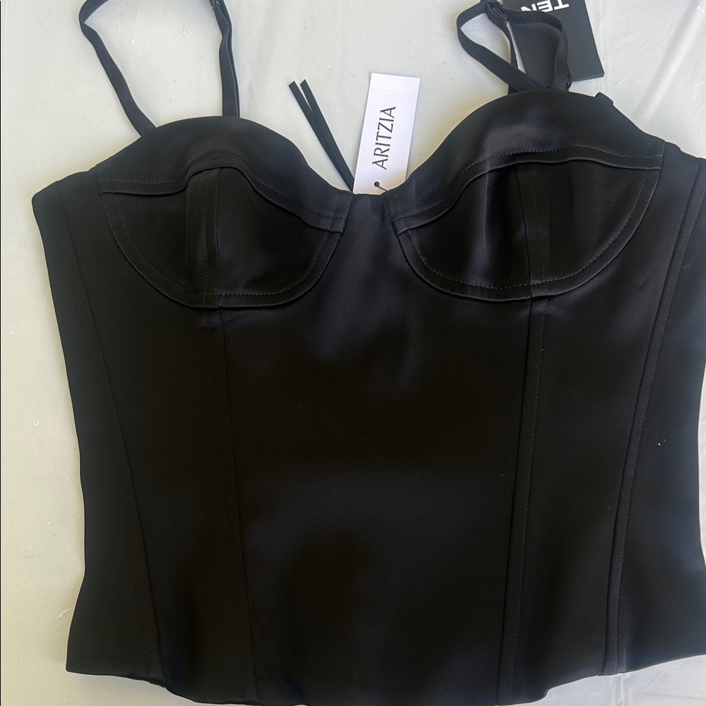 Aritzia Black Bustier Camisole with Adjustable Straps